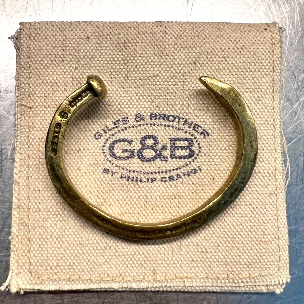 Brass Nailhead bracelet - Giles & Brother by Philip Crangi